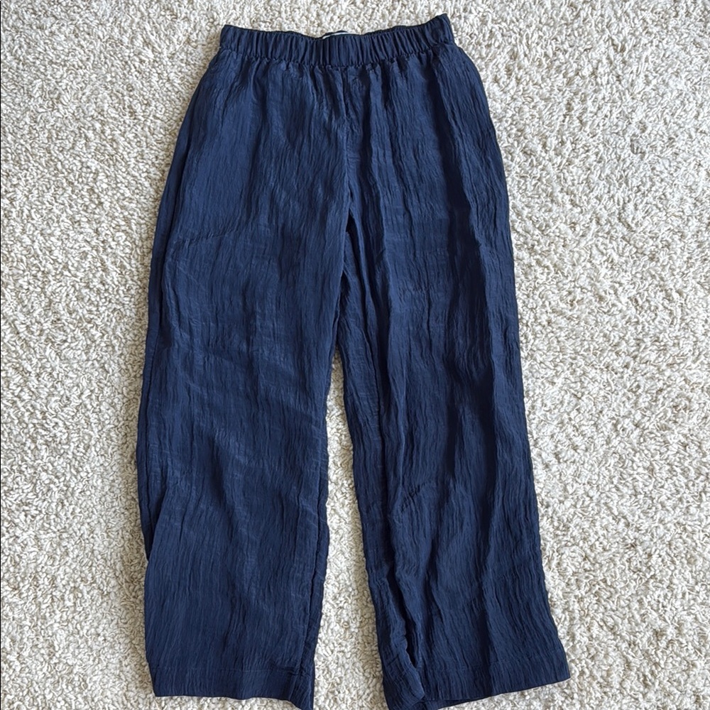 Abercrombie & Fitch Slate Blue Crinkled Skirt